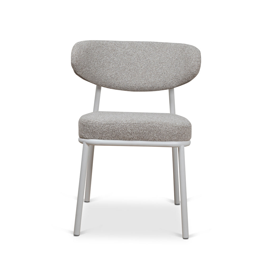 FHx2 White Dining Chair - Clay Grey (Set of 2)