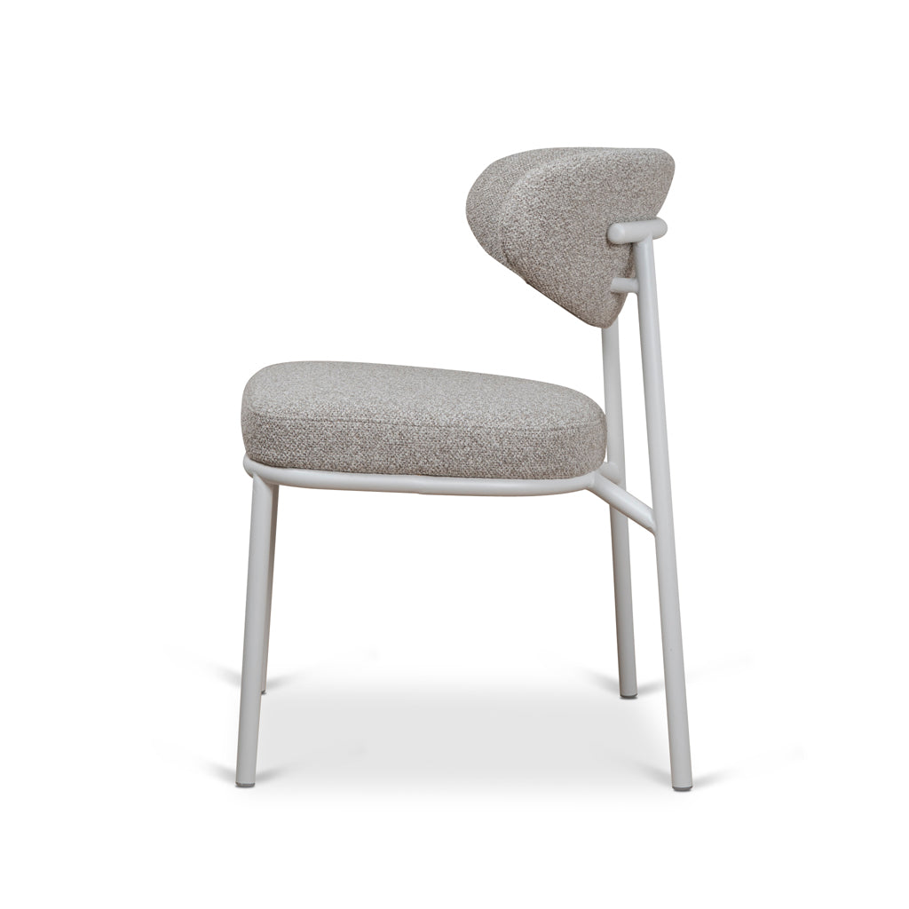 FHx2 White Dining Chair - Clay Grey (Set of 2)