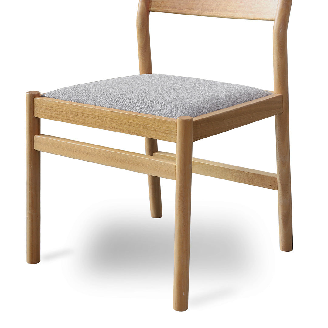 Set of 2 - Mirit Natural Dining Chair - Moon Grey