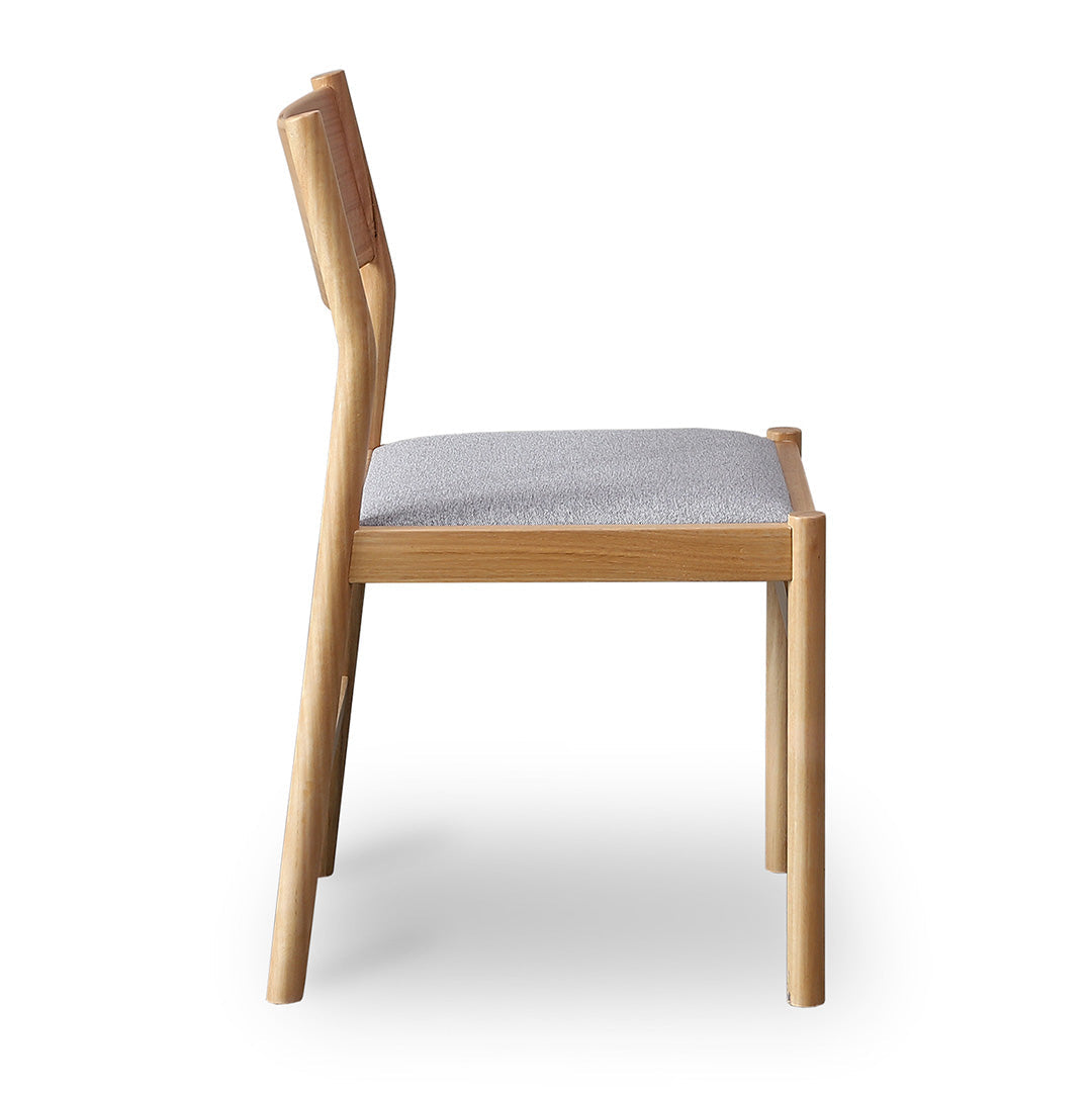 Set of 2 - Mirit Natural Dining Chair - Moon Grey