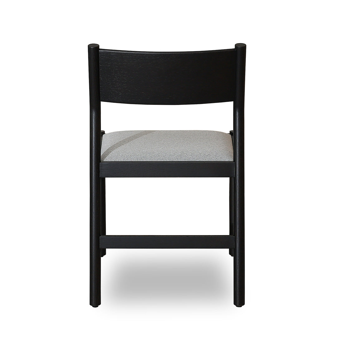 Set of 2 - Mirit Black Dining Chair - Moon Grey