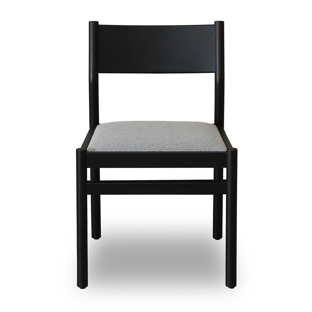 Set of 2 - Mirit Black Dining Chair - Moon Grey