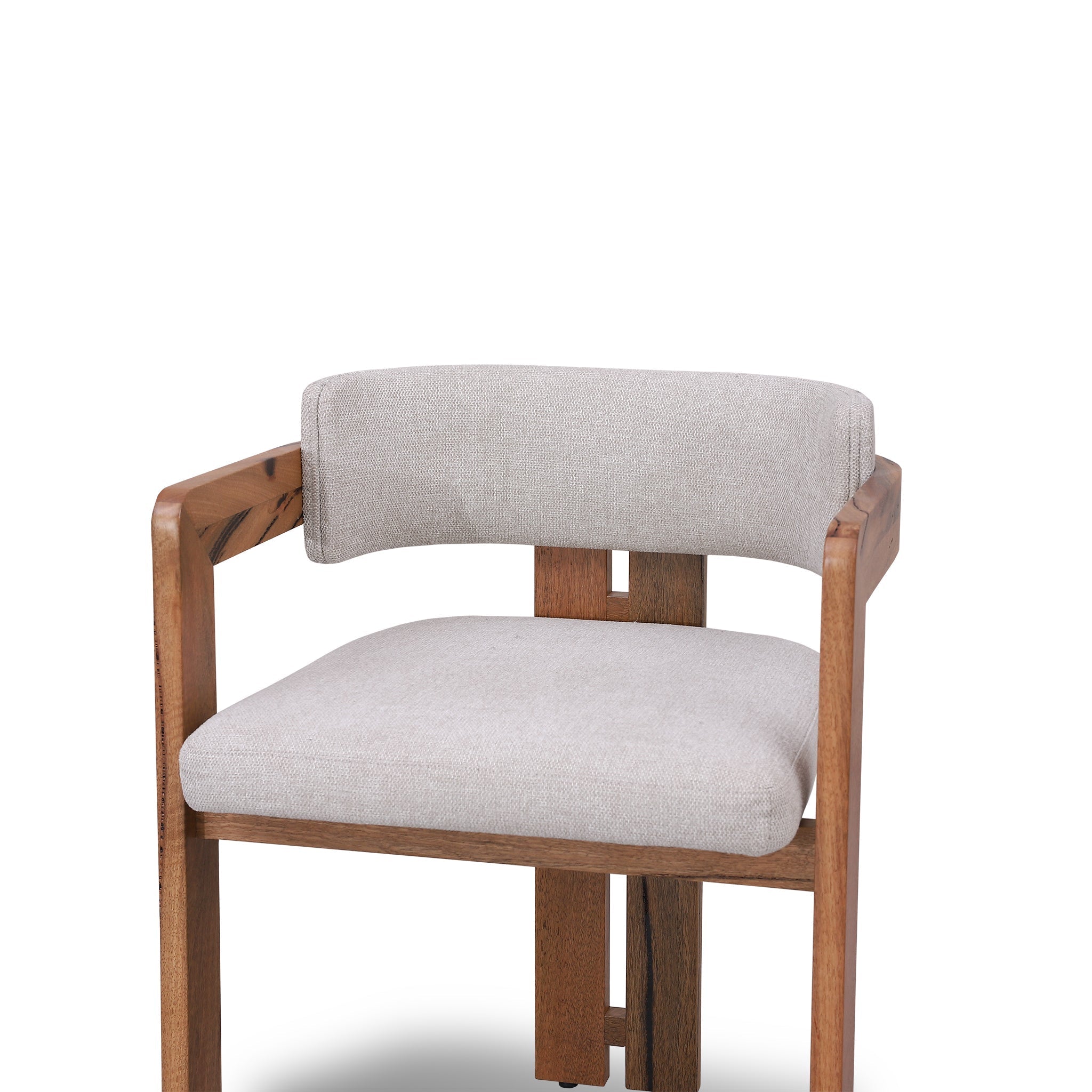 Set of 2 - Merari Natural Marri Dining Chair - Stone Beige