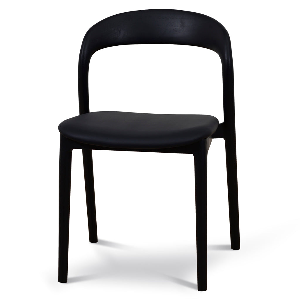 Set of 2 - Caspar Dining Chair - Full Black