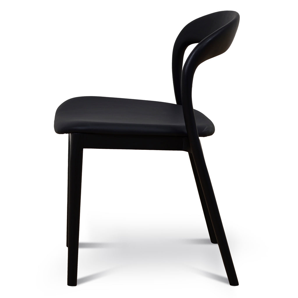 Set of 2 - Caspar Dining Chair - Full Black
