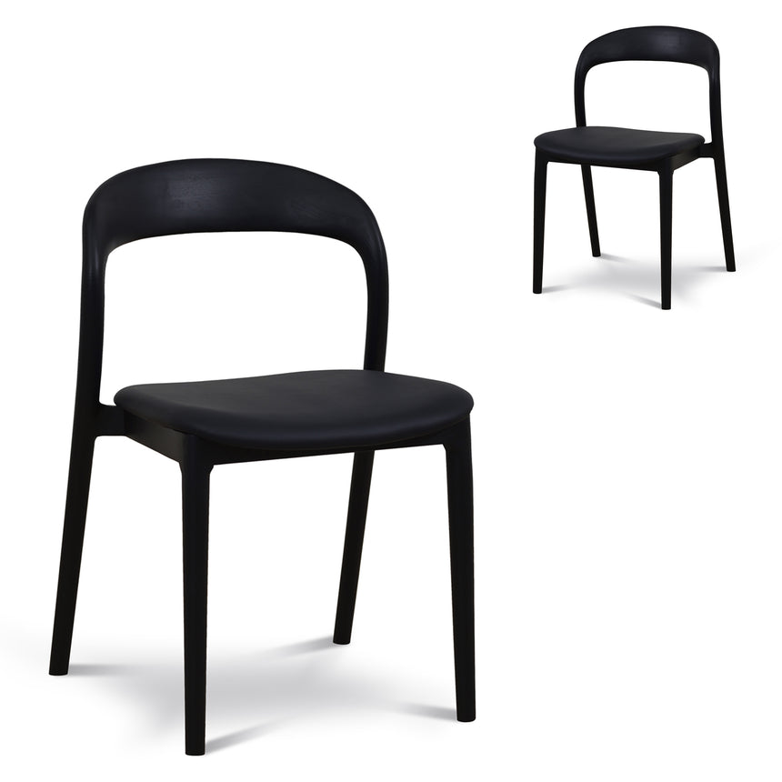 Dining Chair - Full Black (Set of 2)