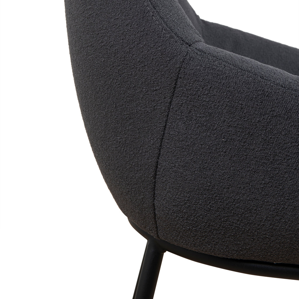 Fabric Dining Chair - Charcoal - image 9