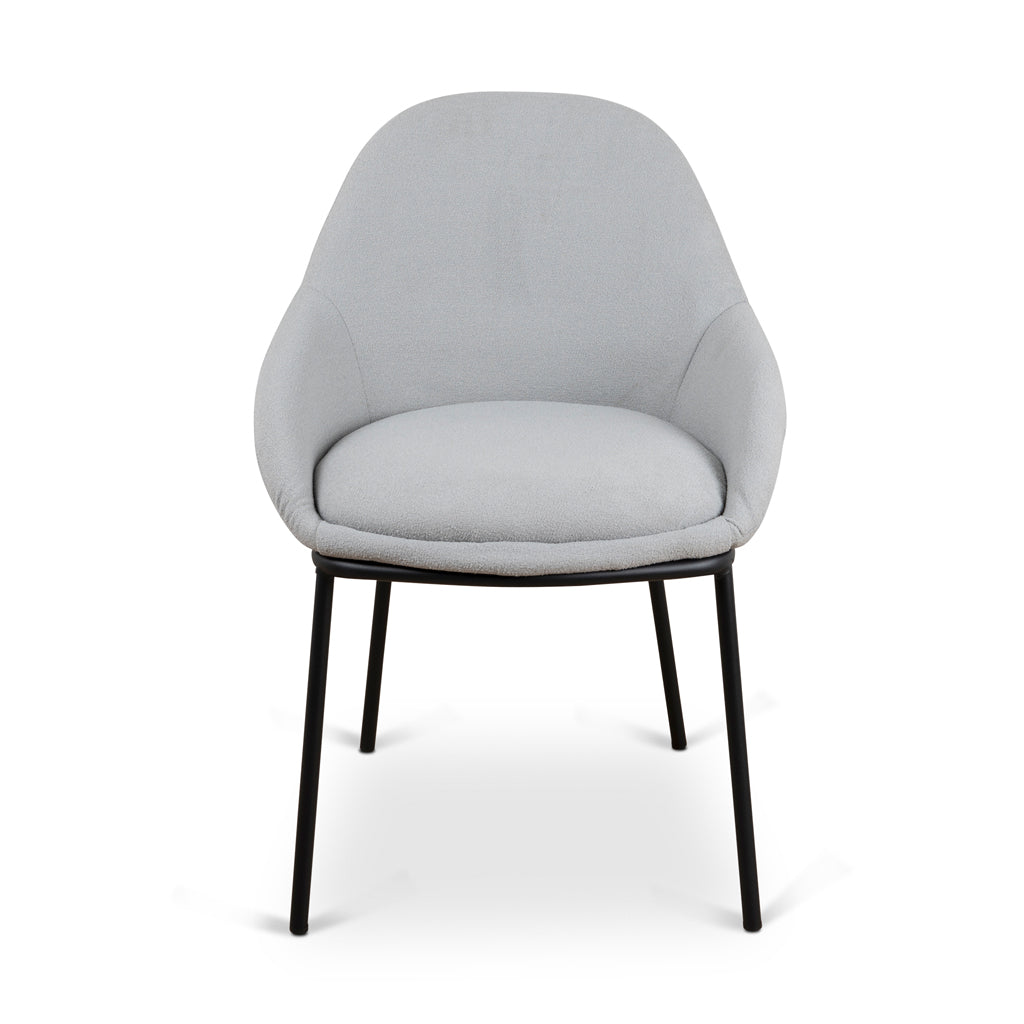Fabric Dining Chair - Pale Grey - image 2