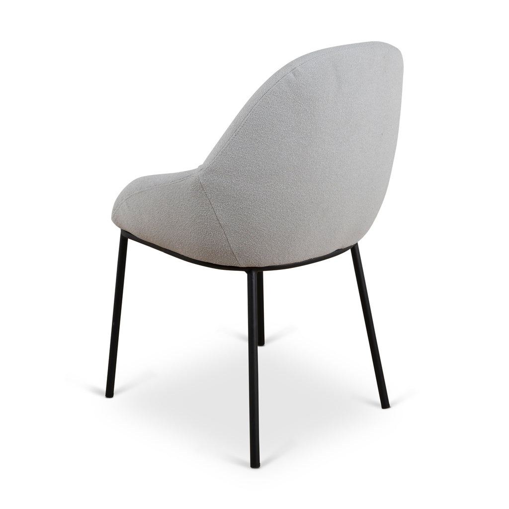 Fabric Dining Chair - Pale Grey