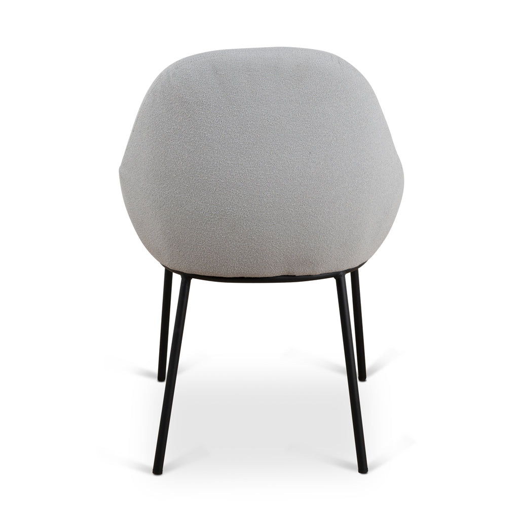 Fabric Dining Chair - Pale Grey