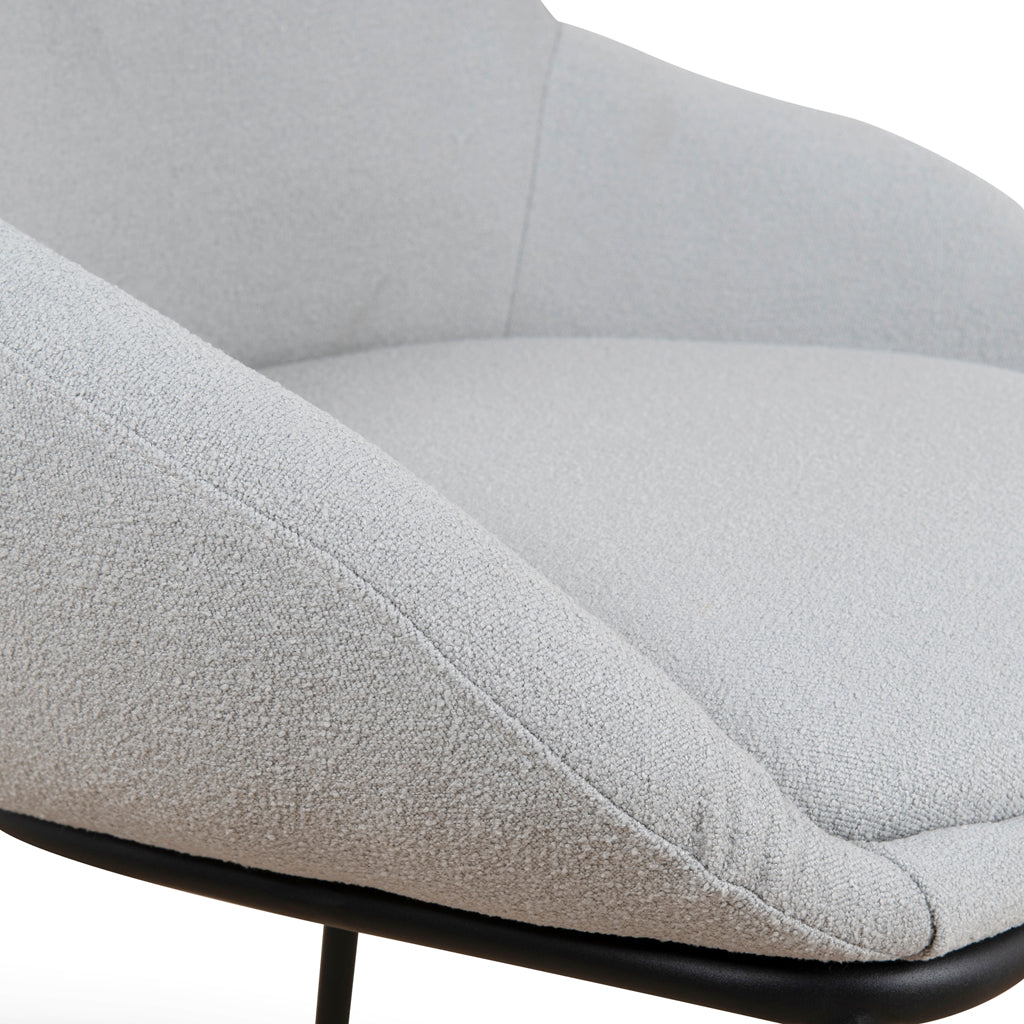 Fabric Dining Chair - Pale Grey - image 8