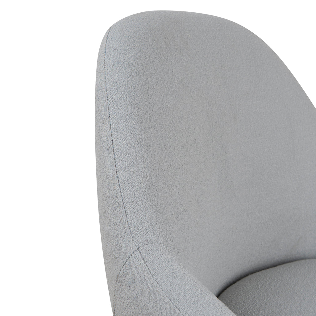 Fabric Dining Chair - Pale Grey - image 9
