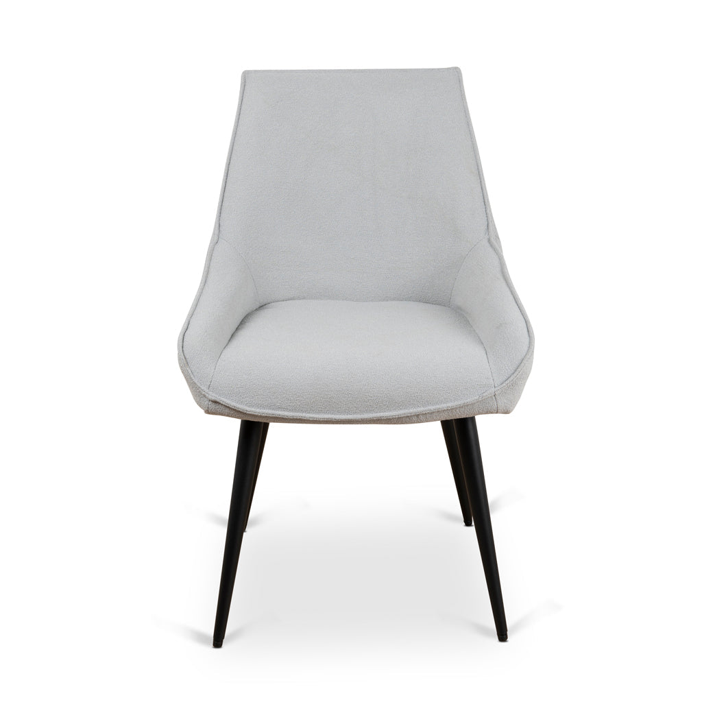 Fabric Dining Chair - Pale Grey