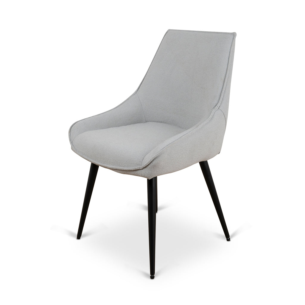 Fabric Dining Chair - Pale Grey