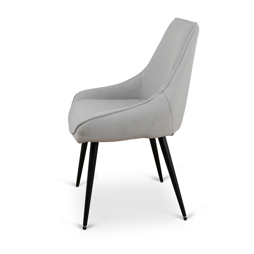 Fabric Dining Chair - Pale Grey