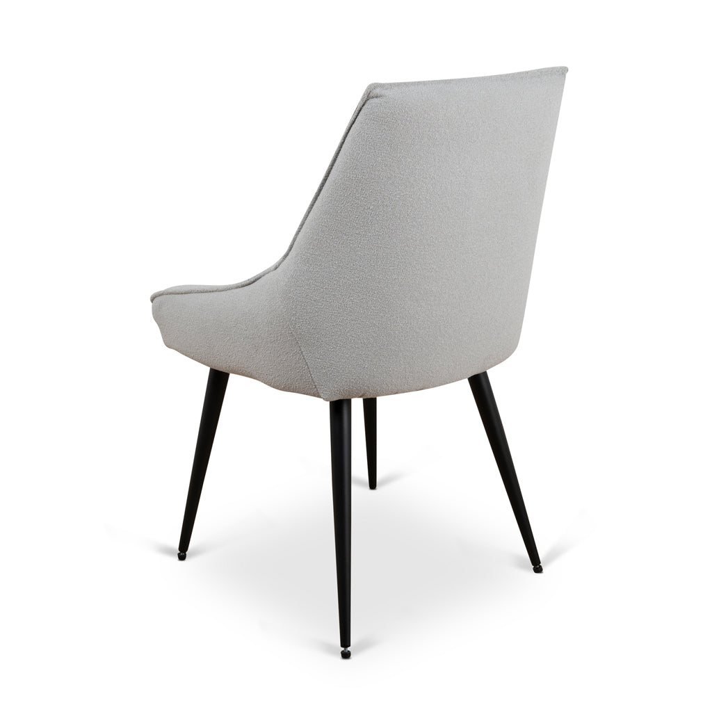 Fabric Dining Chair - Pale Grey