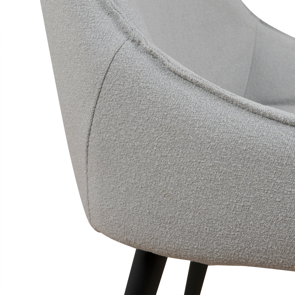 Fabric Dining Chair - Pale Grey - image 7