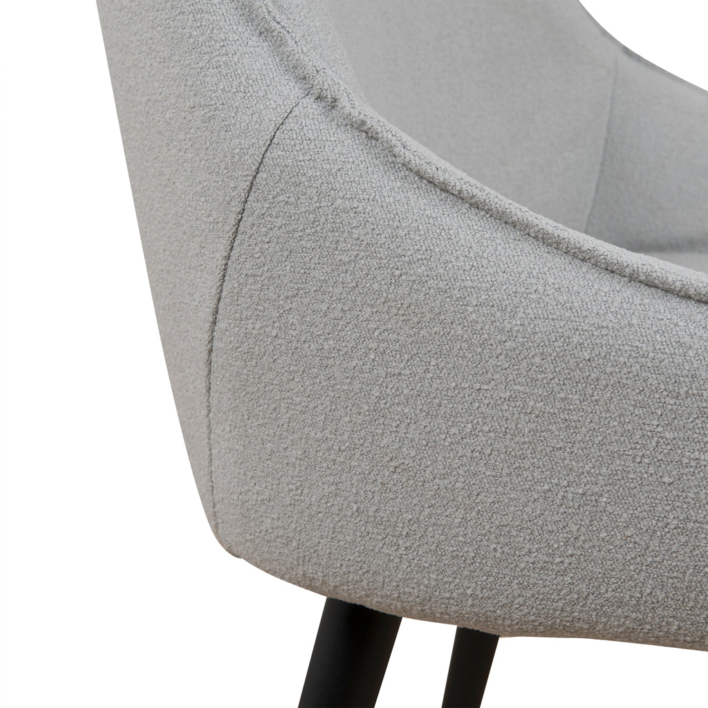 Fabric Dining Chair - Pale Grey