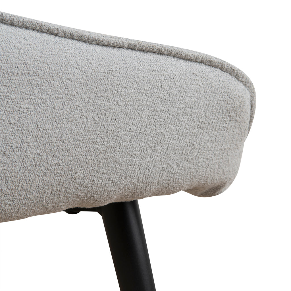 Fabric Dining Chair - Pale Grey - image 8