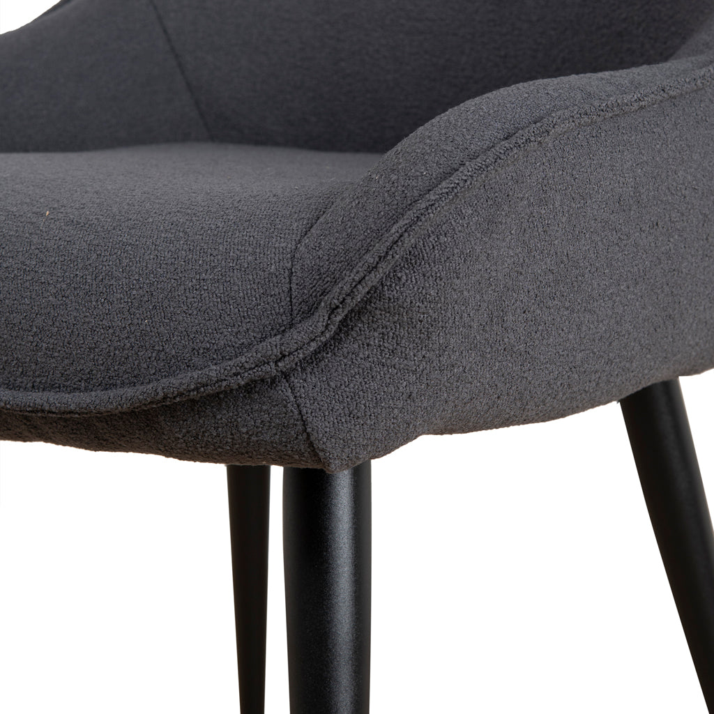 Fabric Dining Chair - Charcoal