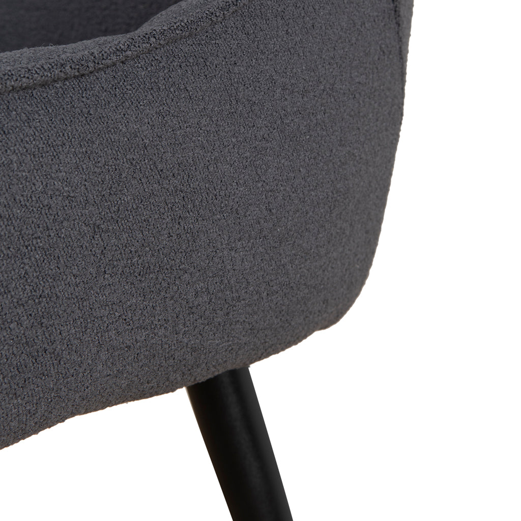 Fabric Dining Chair - Charcoal