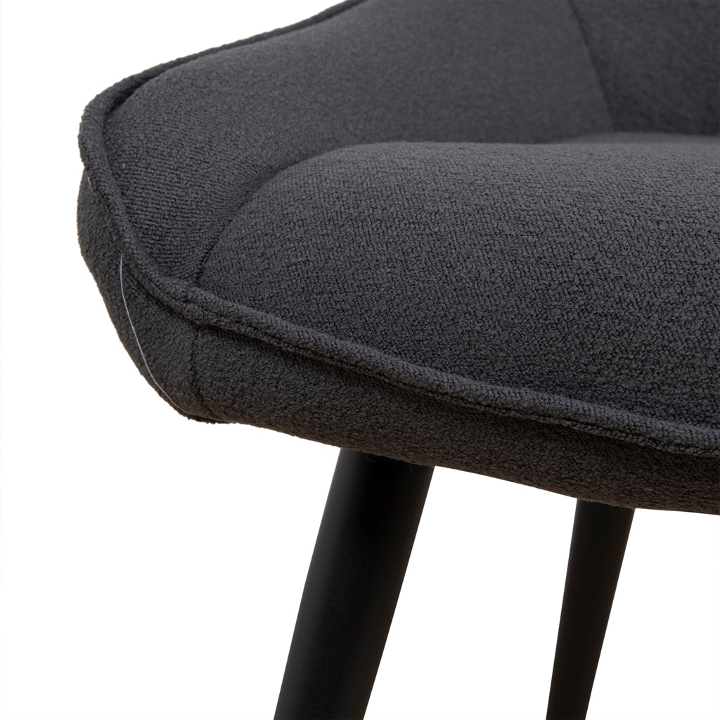 Fabric Dining Chair - Charcoal