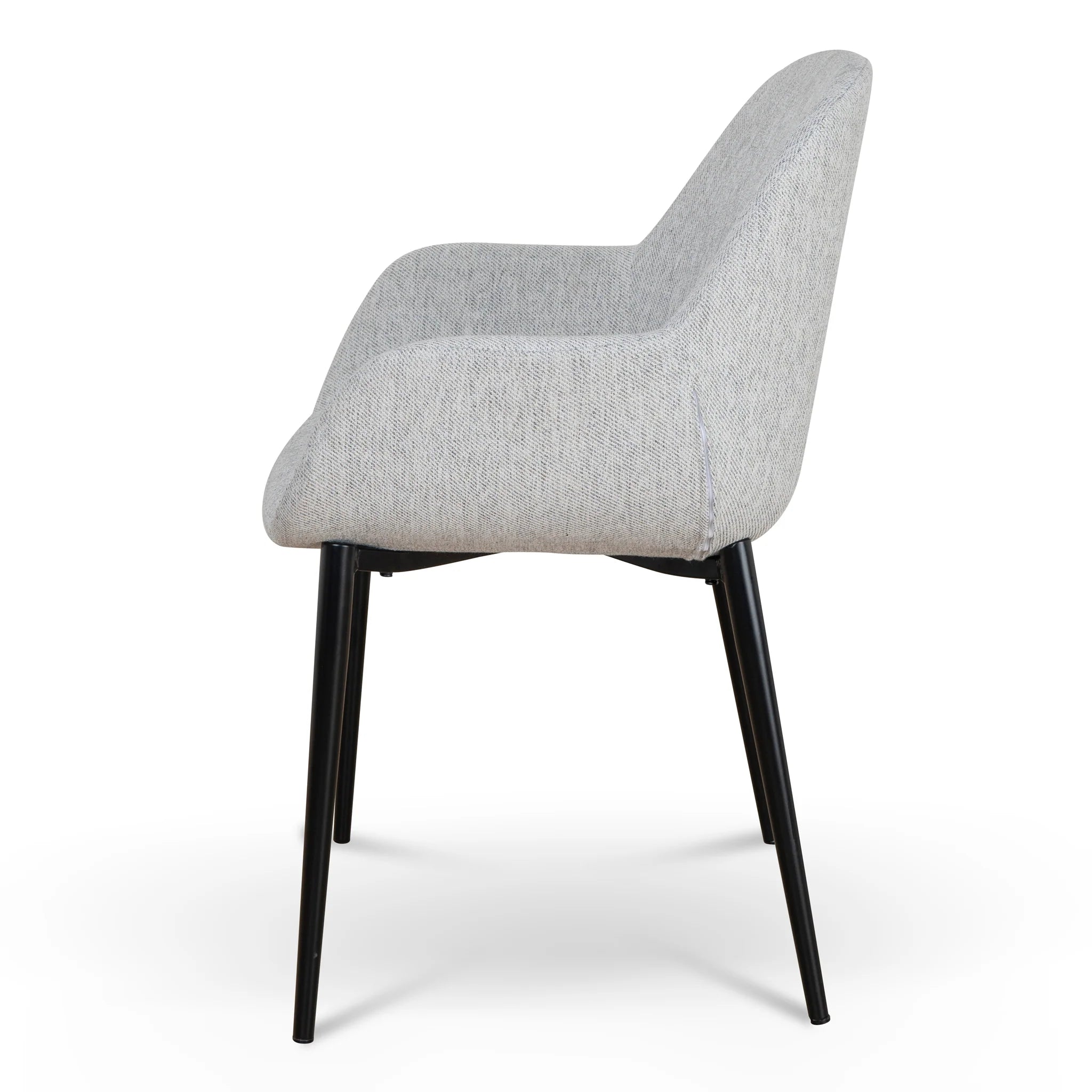 Showcasing Kicena Fabric Dining chair - Silver Grey (Set of 2) DC8948-SDx2 Dining Chair by Calibre Furniturs