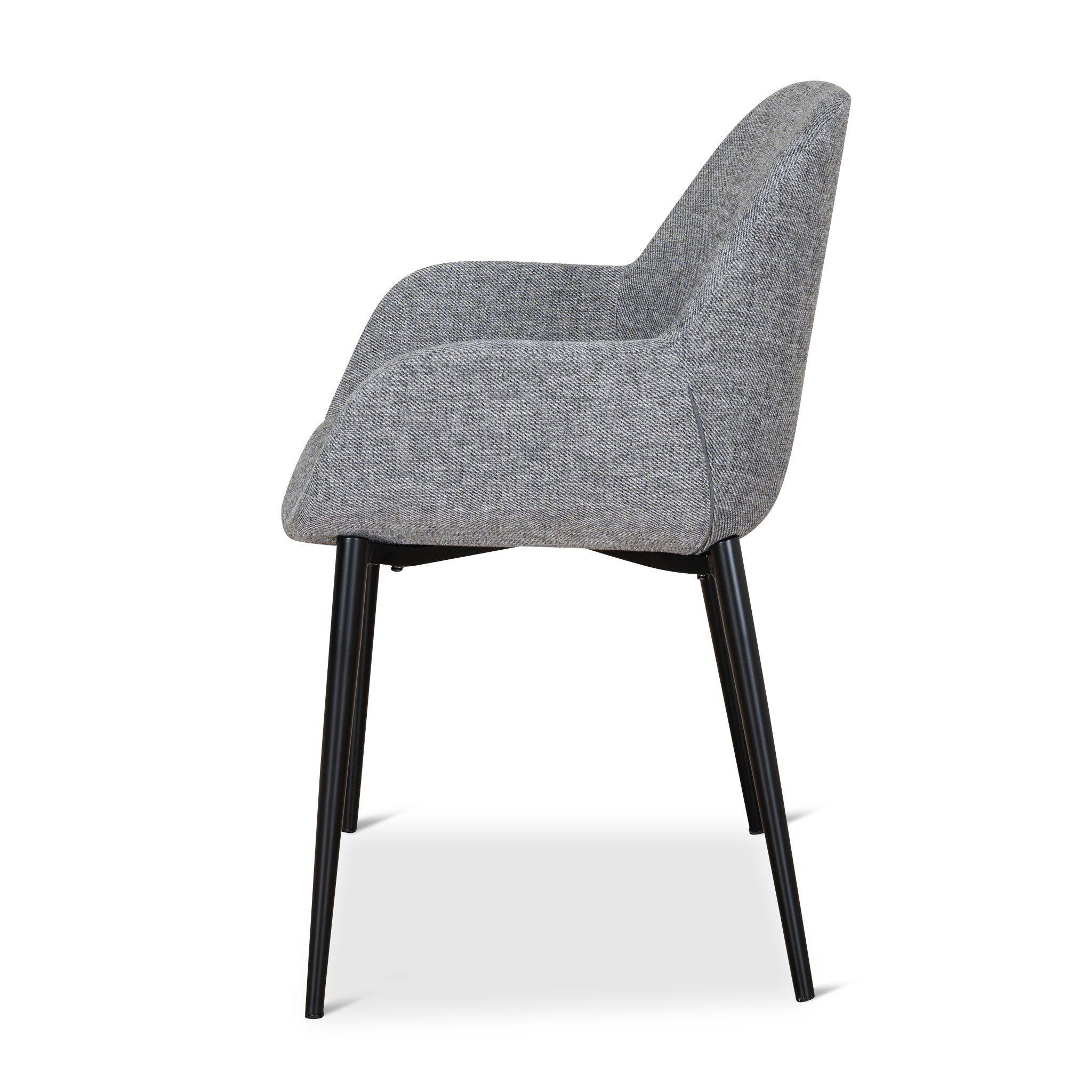 Set of 2 - Lynton Fabric Dining chair - Lava Grey