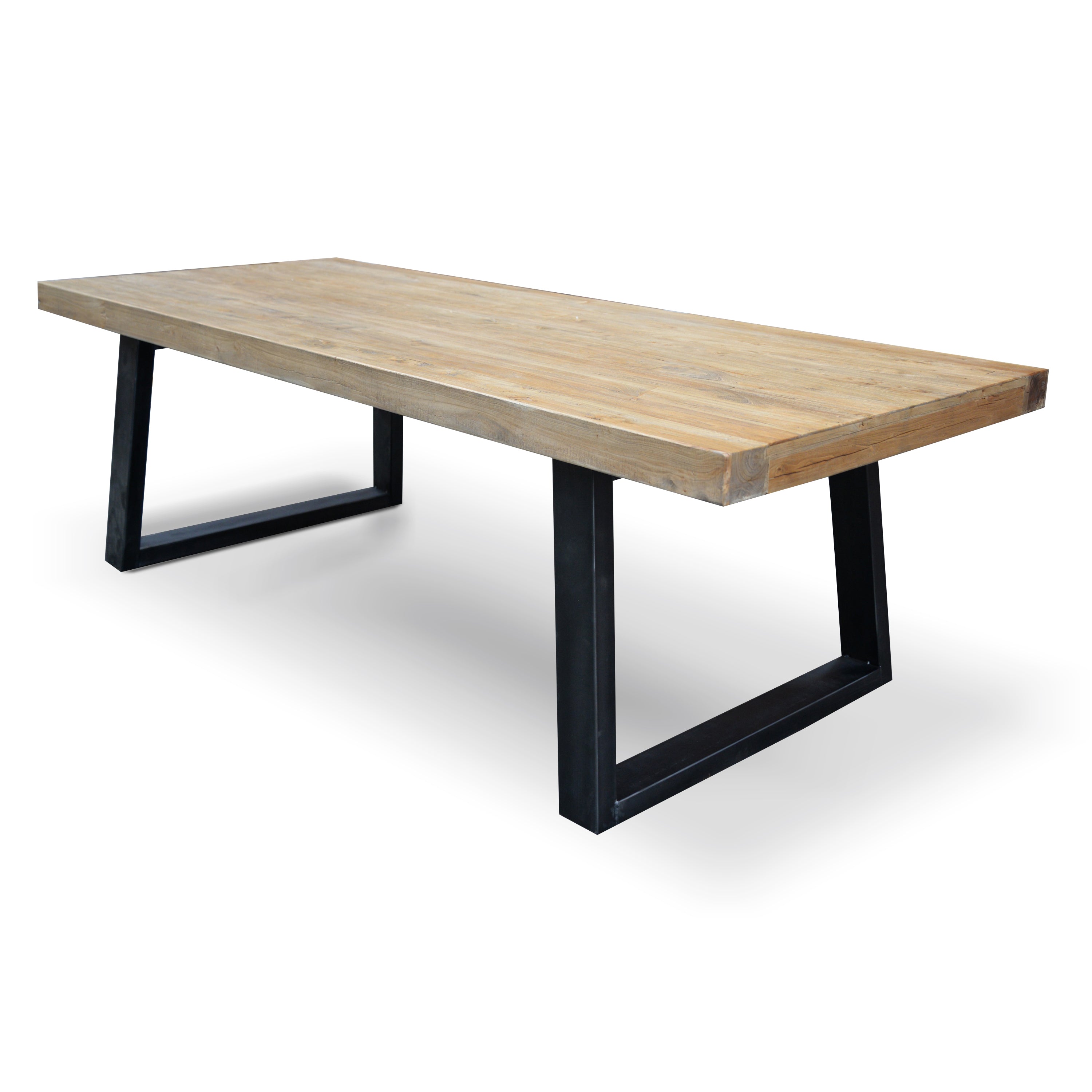 2.4m Reclaimed Elm Wood Dining Table - image 2