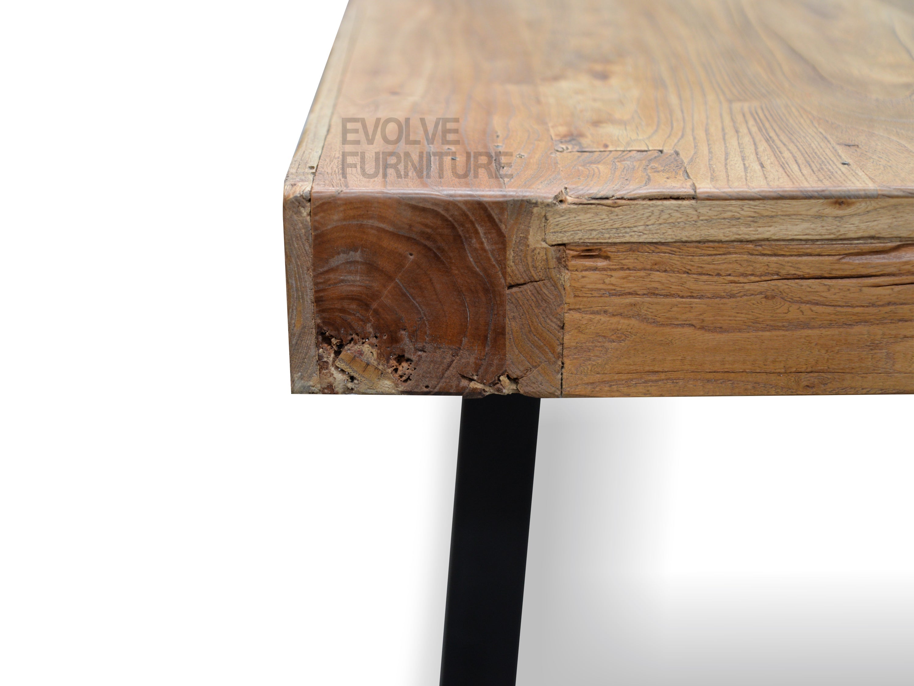 2.4m Reclaimed Elm Wood Dining Table - image 6