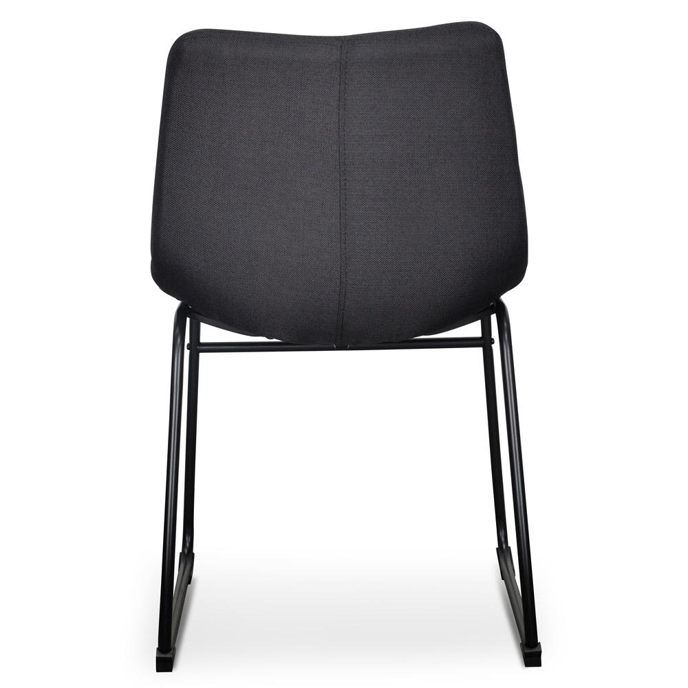 Set Of 2 - Darcy Fabric Dining Chair - Black