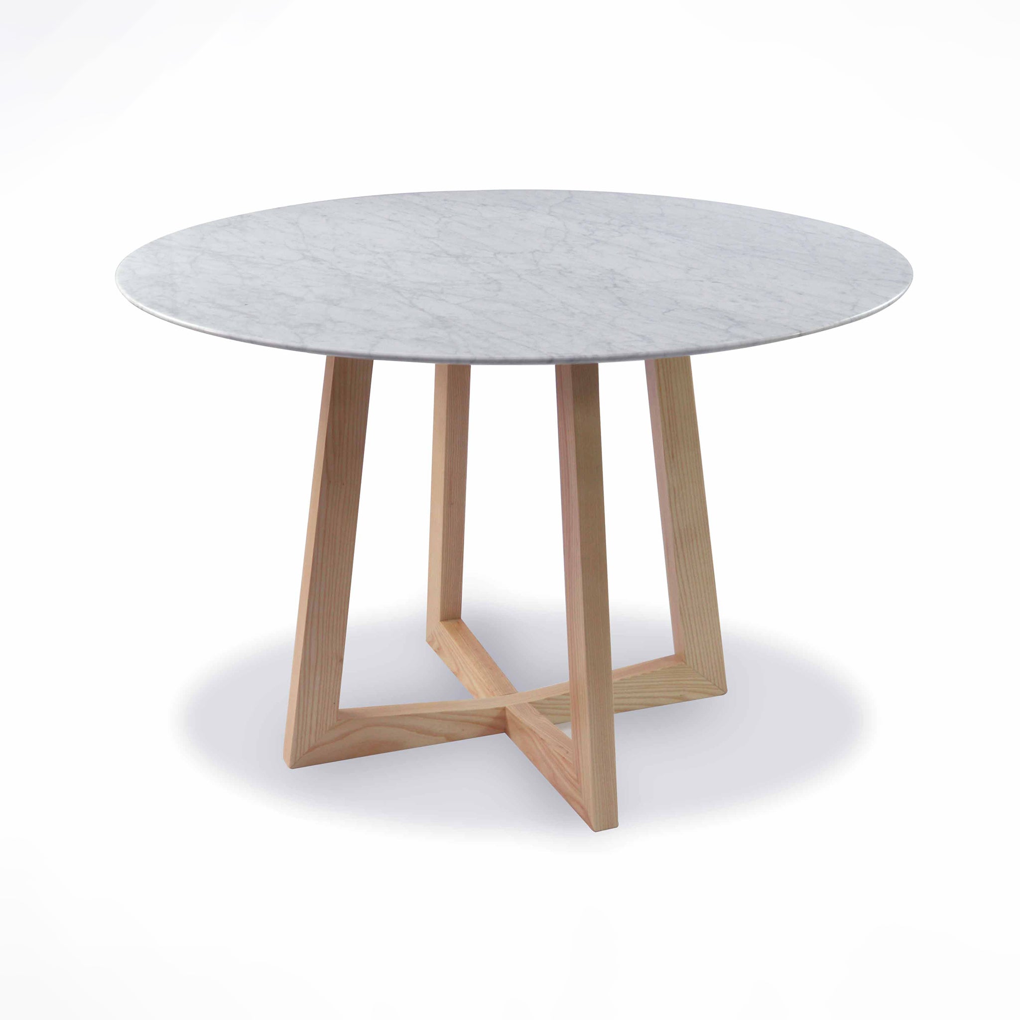 CDT971-SD 1.15m Marble Round Dining Table - Natural