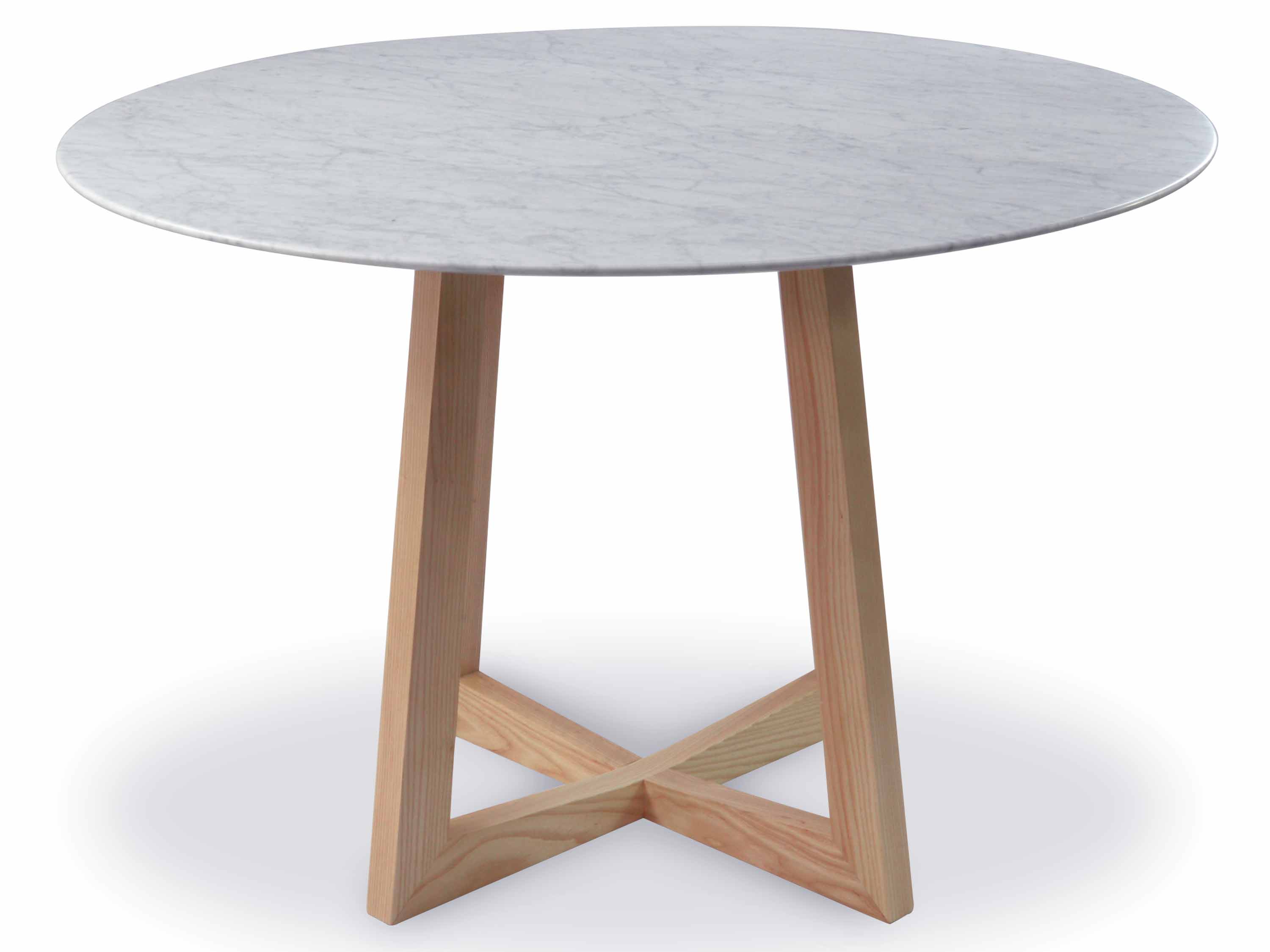 1.15m Marble Round Dining Table - Natural - image 2