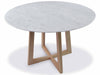 1.15m Marble Round Dining Table - Natural - image 3