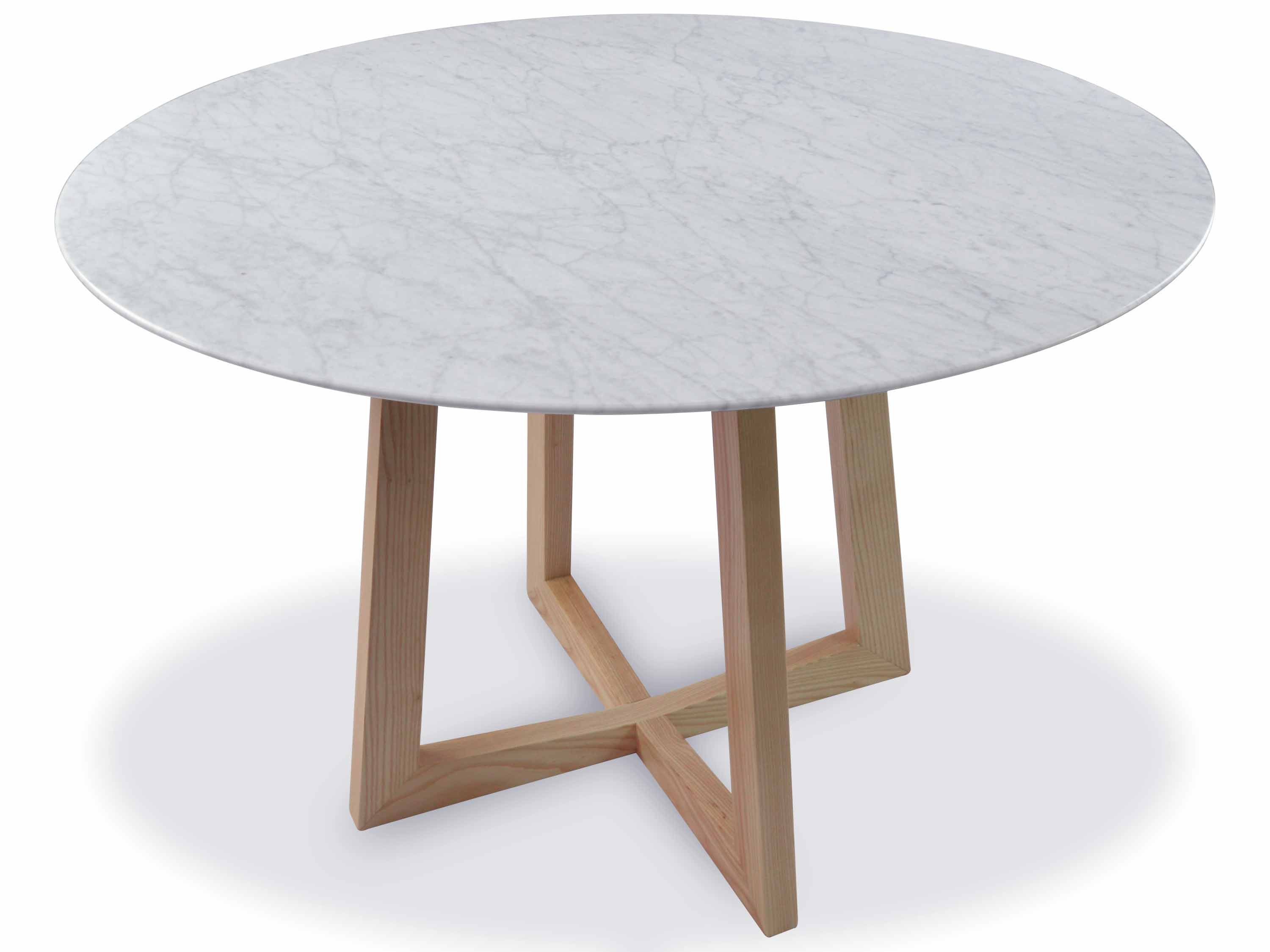 CDT971-SD 1.15m Marble Round Dining Table - Natural