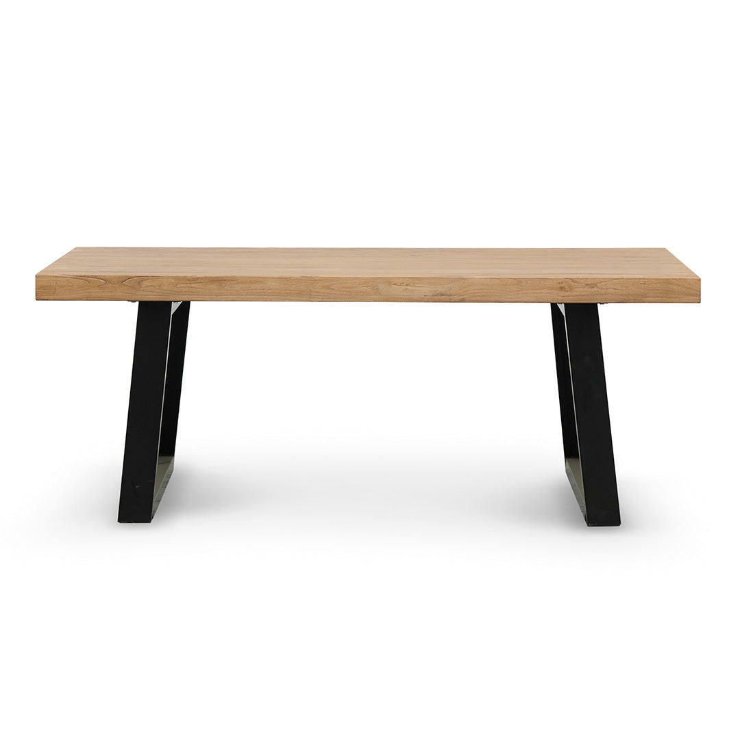 1.98m Reclaimed Elm Wood Dining Table - image 2