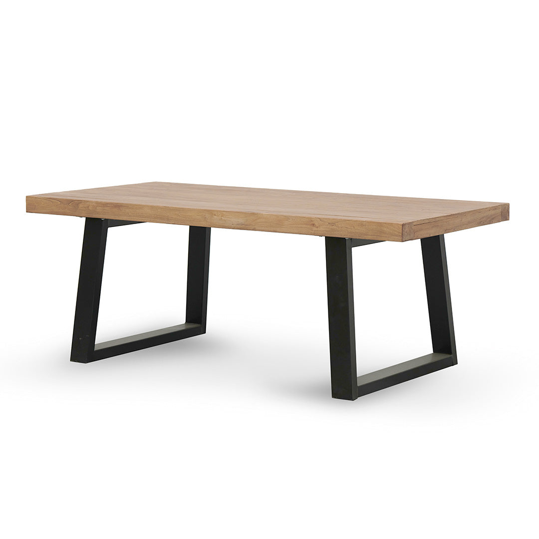 1.98m Reclaimed Elm Wood Dining Table - image 4