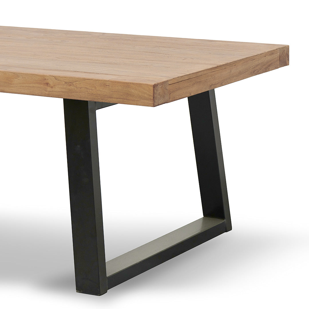 1.98m Reclaimed Elm Wood Dining Table - image 7