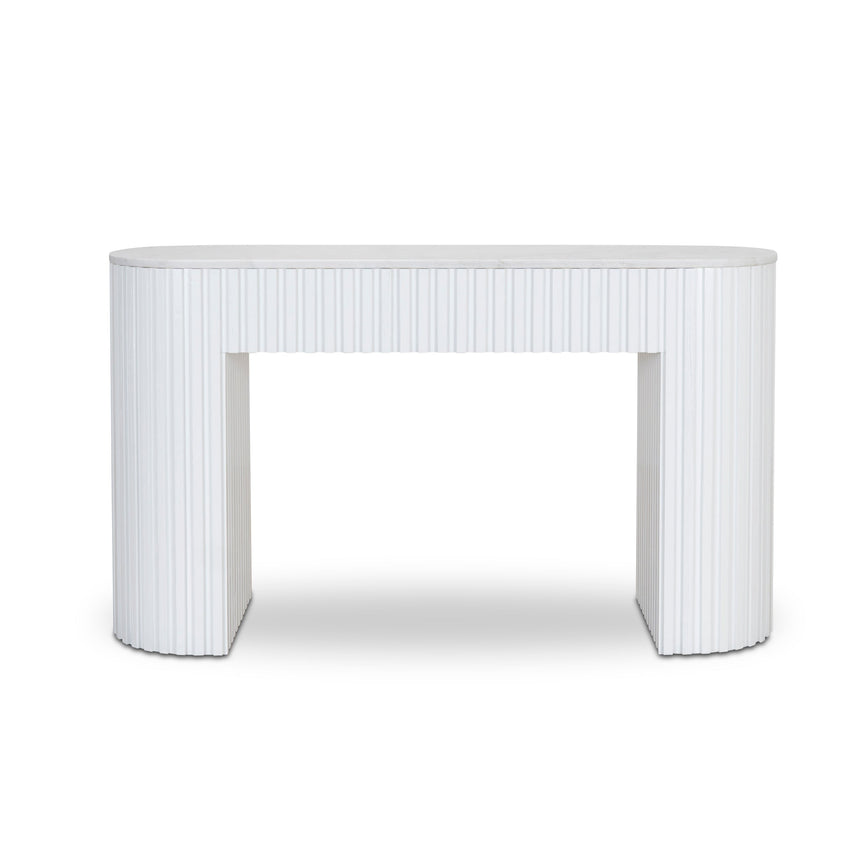 1.5m Marble Console Table - White