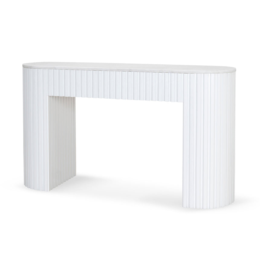 1.5m Marble Console Table - White