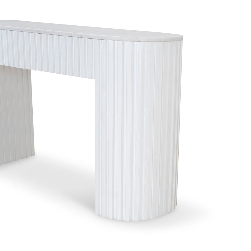 1.5m Marble Console Table - White