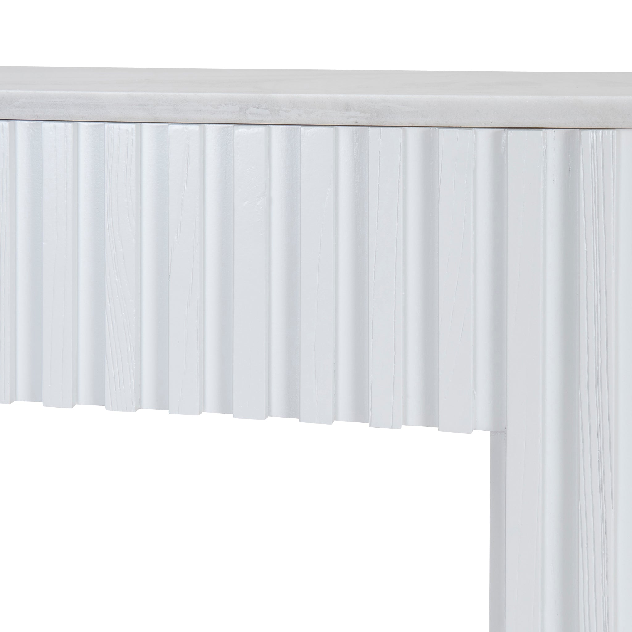 CDT10034-NI 1.5m Marble Console Table - White