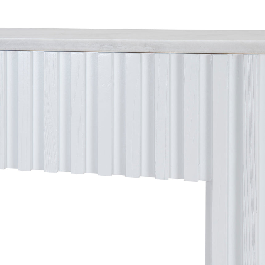 1.5m Marble Console Table - White