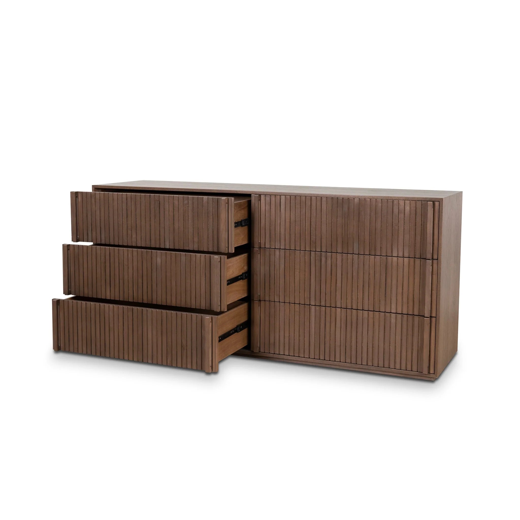 Penuro 6 Drawer Wooden Chest - Walnut