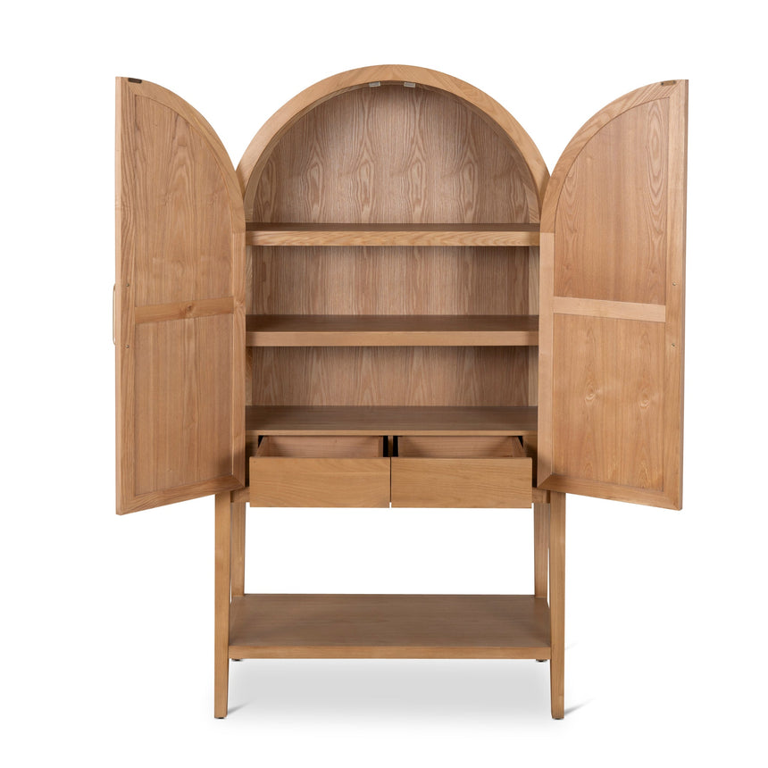 1.83m (H) Ash Curve Cabinet - Natural