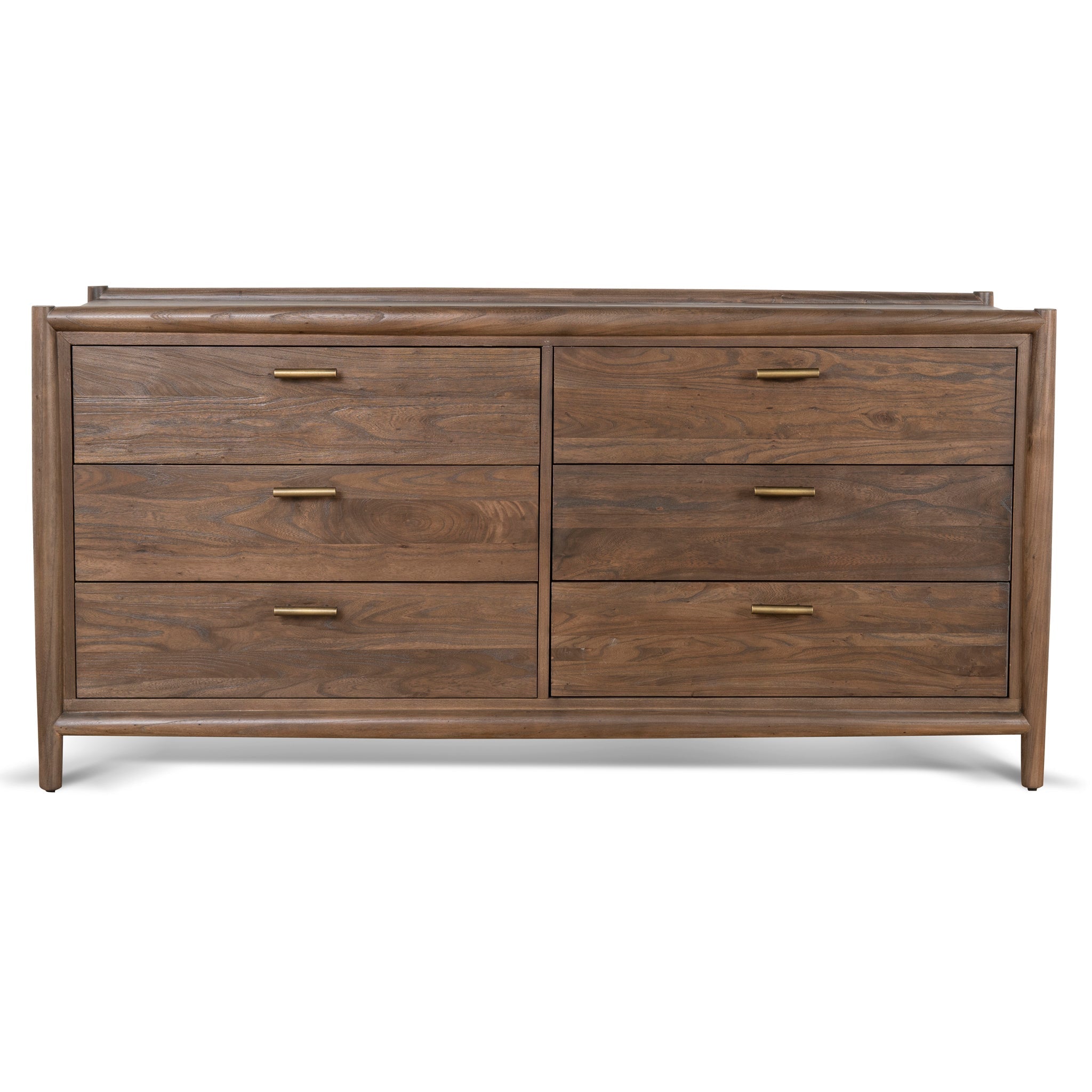 CDT10038-NI 6 Drawer Wooden Chest - Walnut
