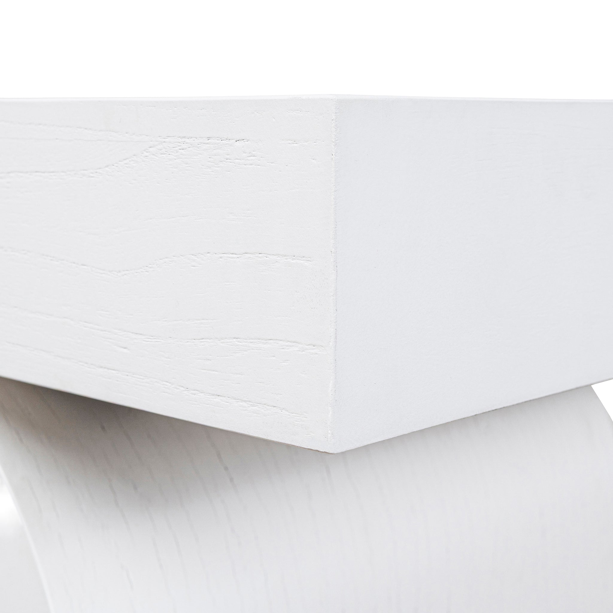 1.9m New Elm Console Table - Full White