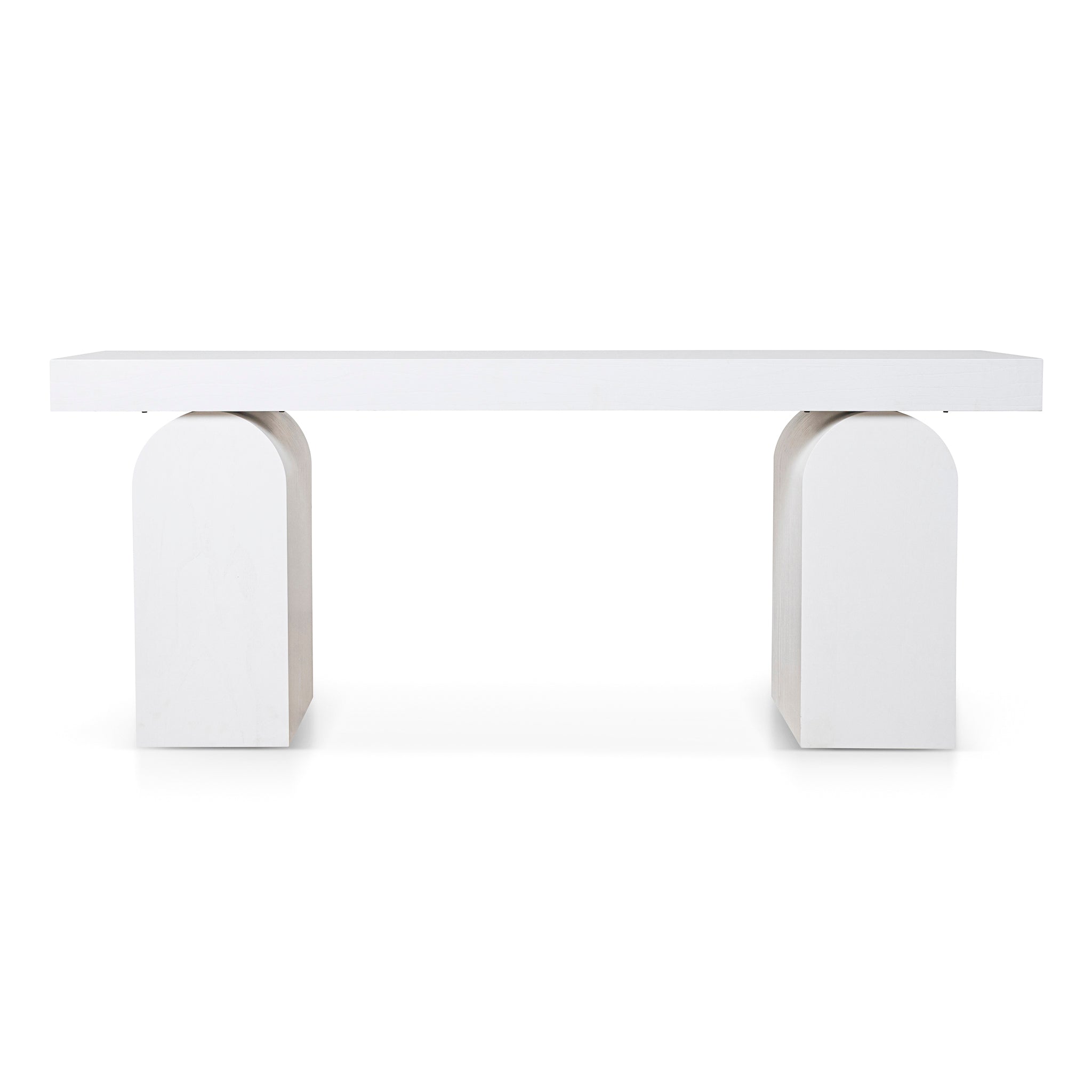 1.9m New Elm Console Table - Full White