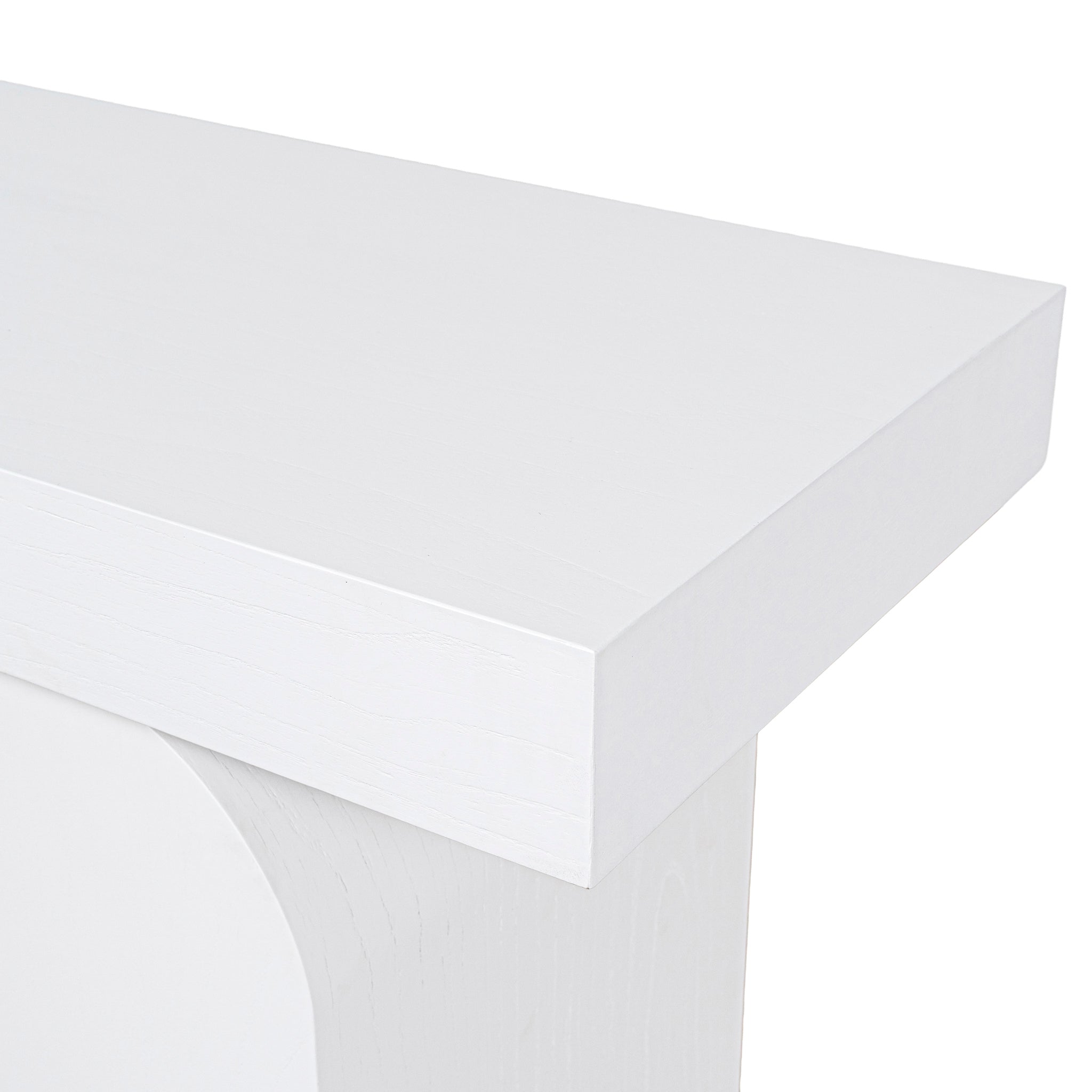 1.9m New Elm Console Table - Full White