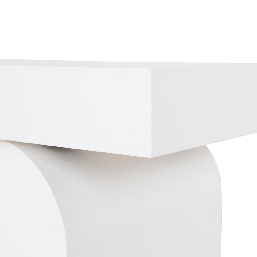 1.9m New Elm Console Table - Full White